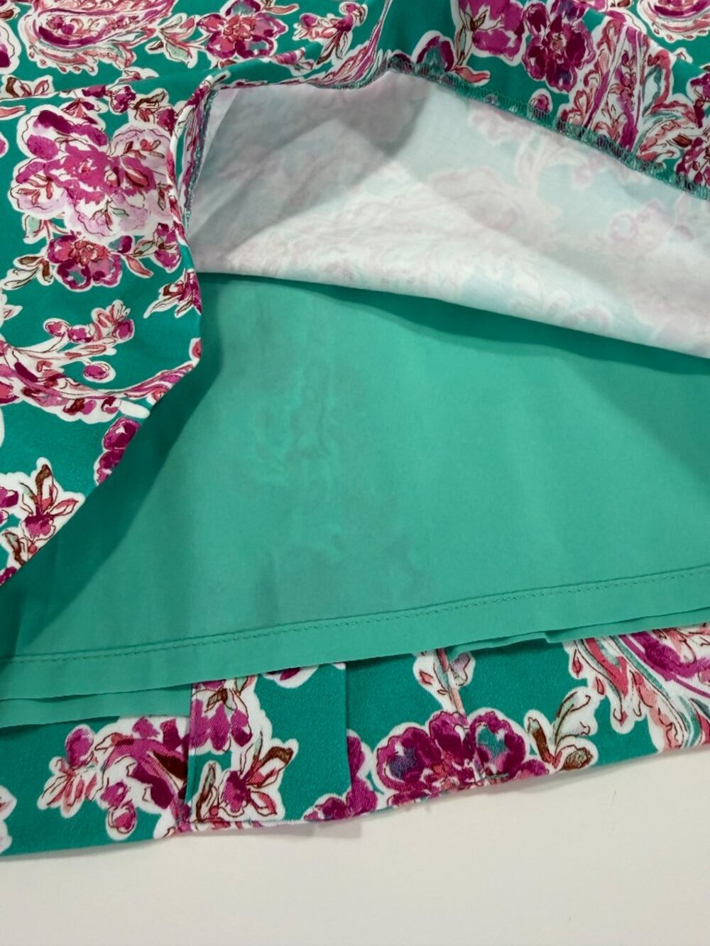 J.Crew Green Paisley Print Pencil Skirt - Picture 5 of 10